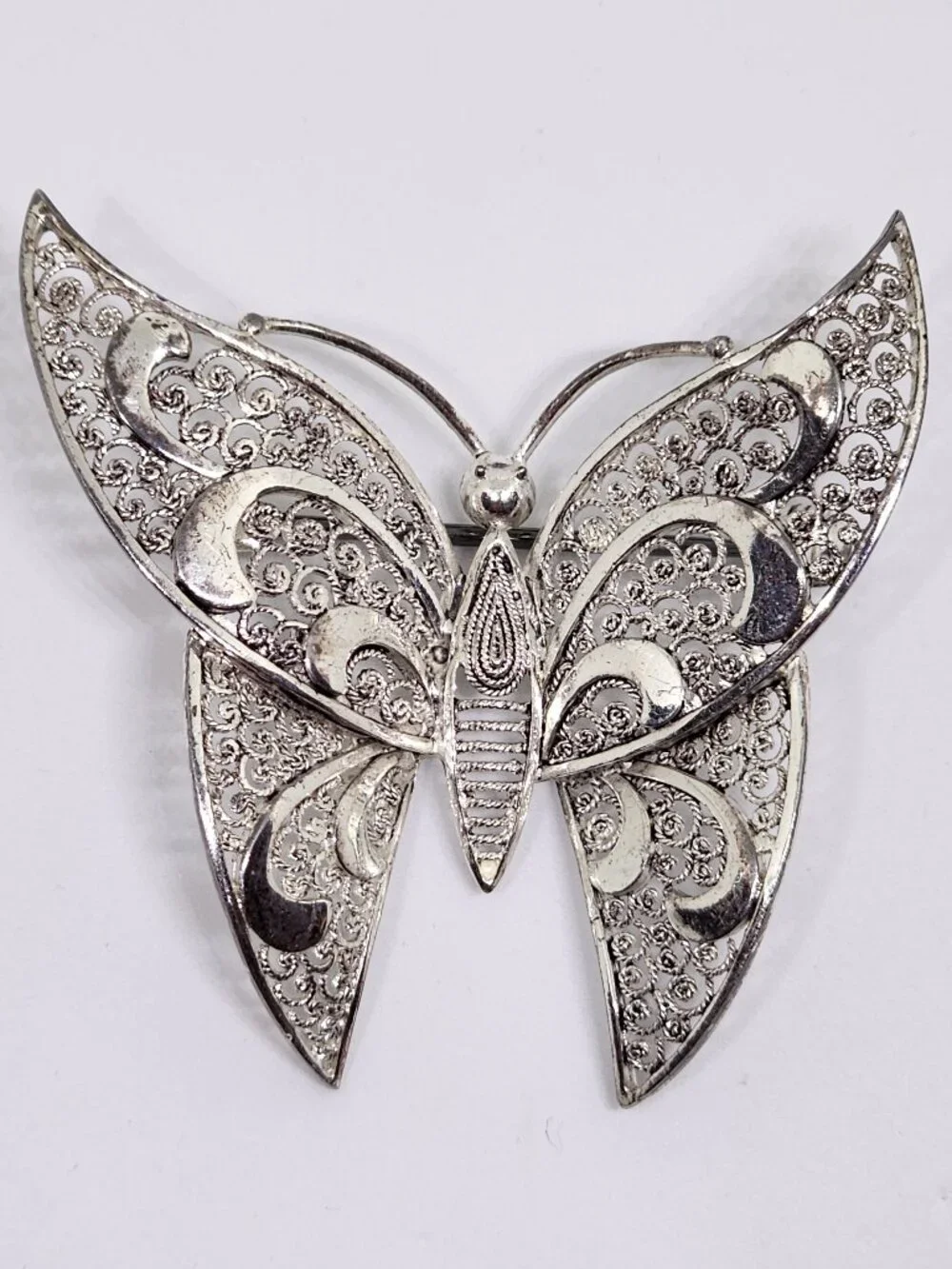 Vintage Sterling Silver ALICE CAVINESS Filigree Butterfly Germany Pin Brooch